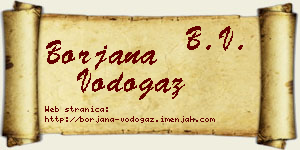 Borjana Vodogaz vizit kartica